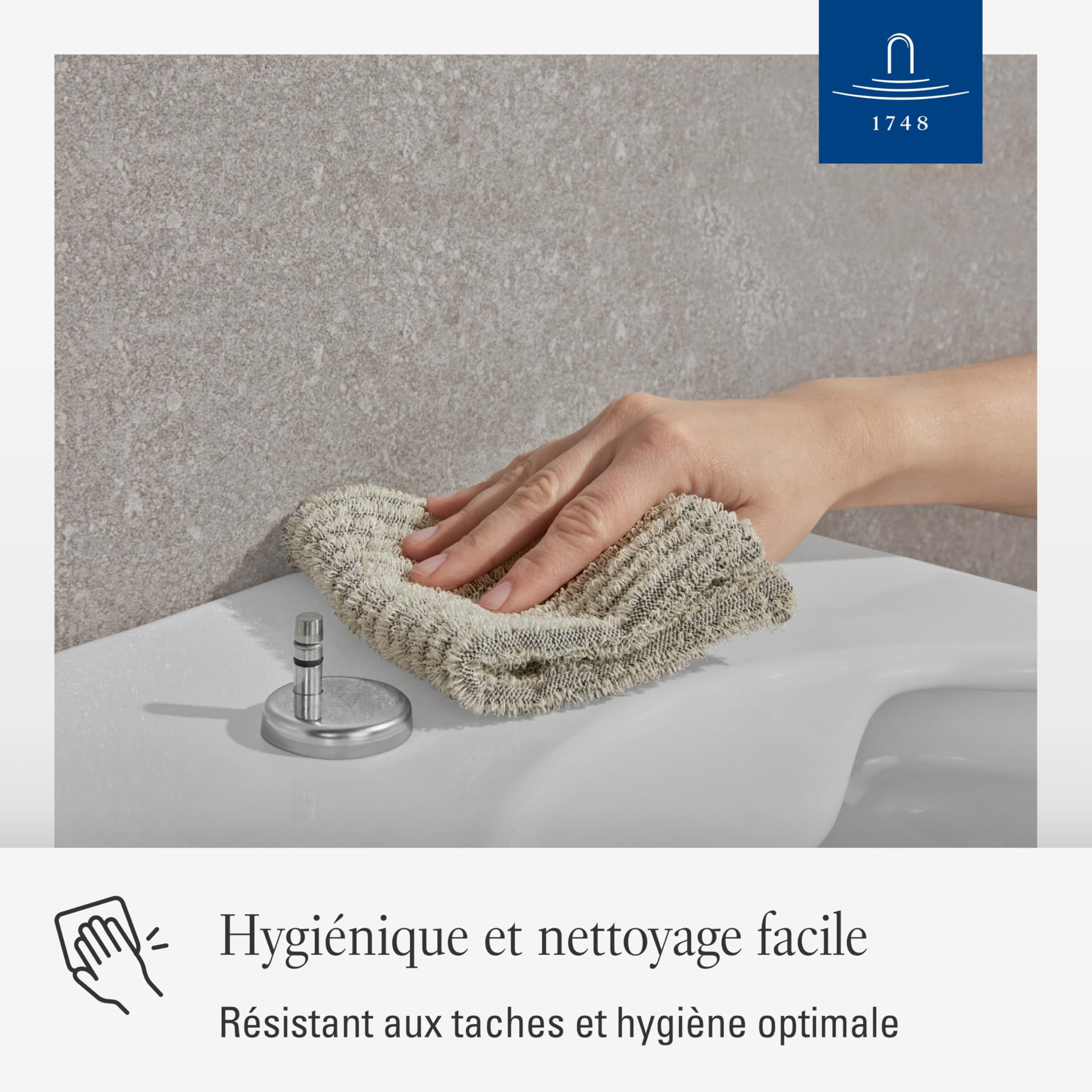 Siège de WC compact 9M69Q1 pour le métro 2.0 de Villeroy & Boch avec fonction Quick Release, 9M69Q101