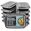 GUANFU Meal Prep Containers 1 Compartment, BPA Free Reusable Food Prep Containers with Lids - Microwave, Freezers & Dishwashers Safe - Stackable Storage Lunch Boxes (10 Pack 28 oz)