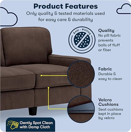 Miniatura 262 de Serta Palisades Sofás Tapizados para Sala, Sofá de Diseño Moderno, Tela, gris (Glacial Gray) gris (Glacial Gray),Beige,Marrón,Alforfón Beige,Marrón