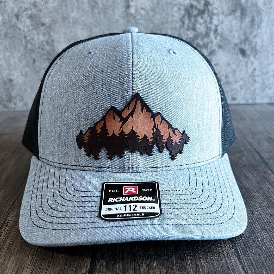 Mountain Hat - Outdoor Hat, Gift For Him, 112 (Heather/Black)