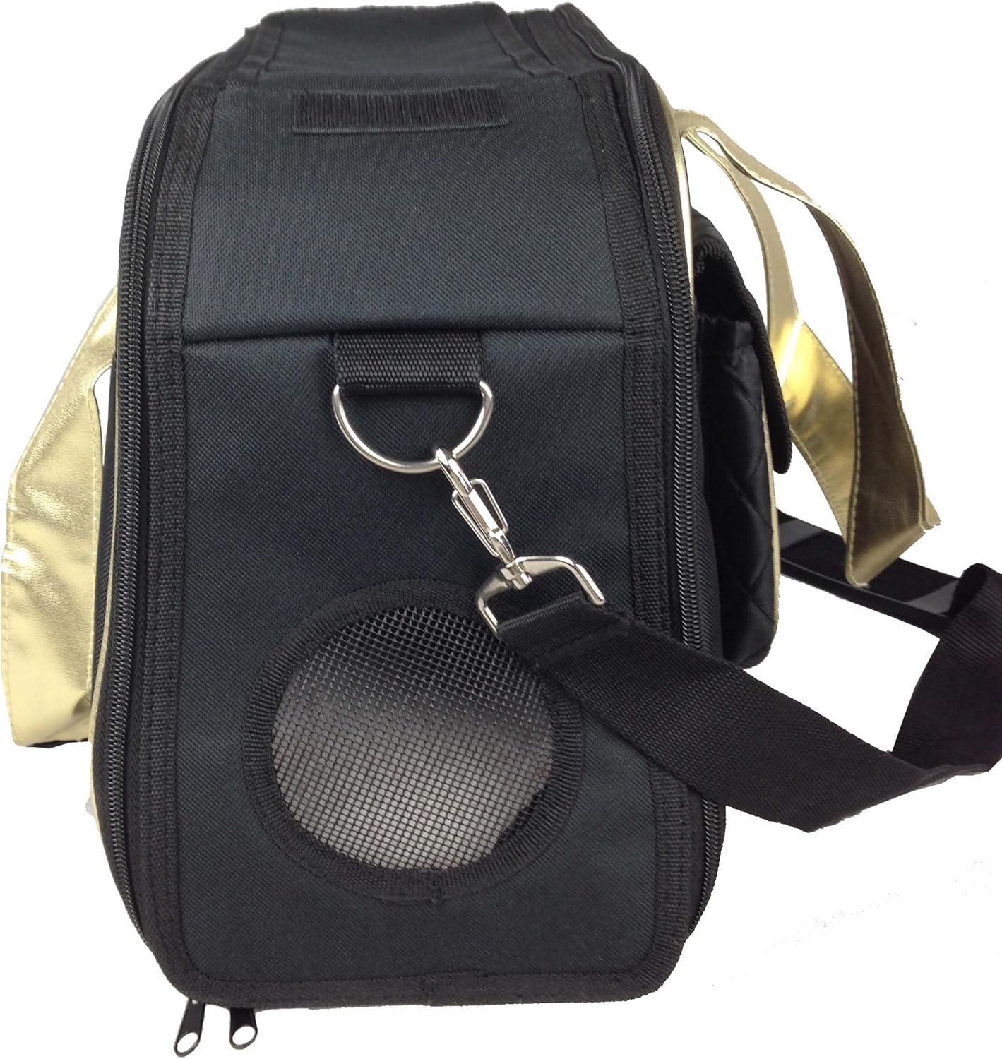 PET LIFE 'Mystique' Airline Approved Fashion Designer Travel Pet Dog Carrier, One Size, Black : Pet Supplies