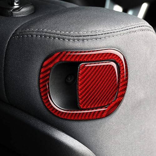 Vista 23 de Para Dodoge Challenger 2015 2016 2017 2018 2019 2020 2021 2022 2023 Accesorios Car Cup Holder Decor Calcomanías Calcomanías de fibra de carbono