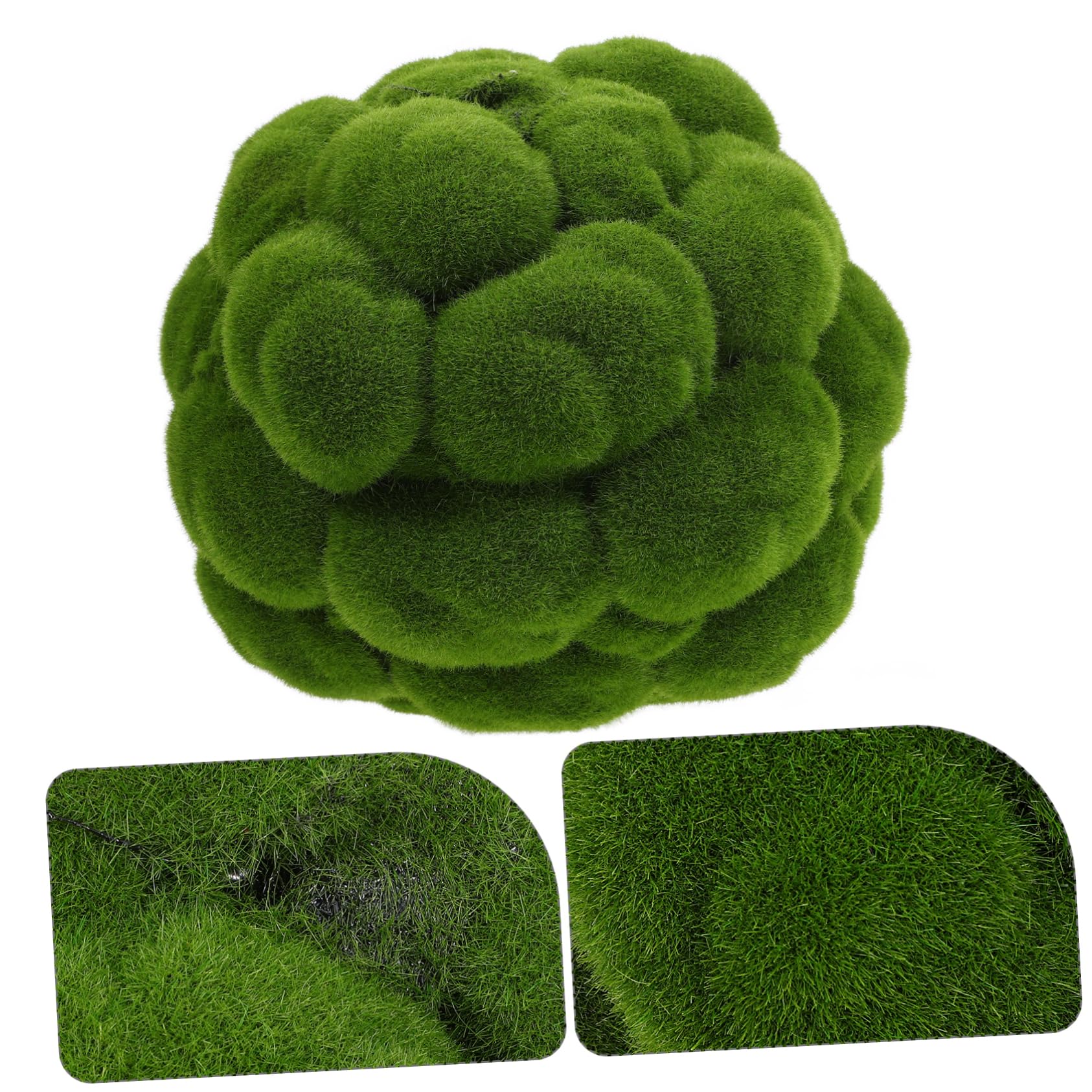 ORFOFE Bola de Musgo Artificial Decorativa de PVC Verde, Colgante