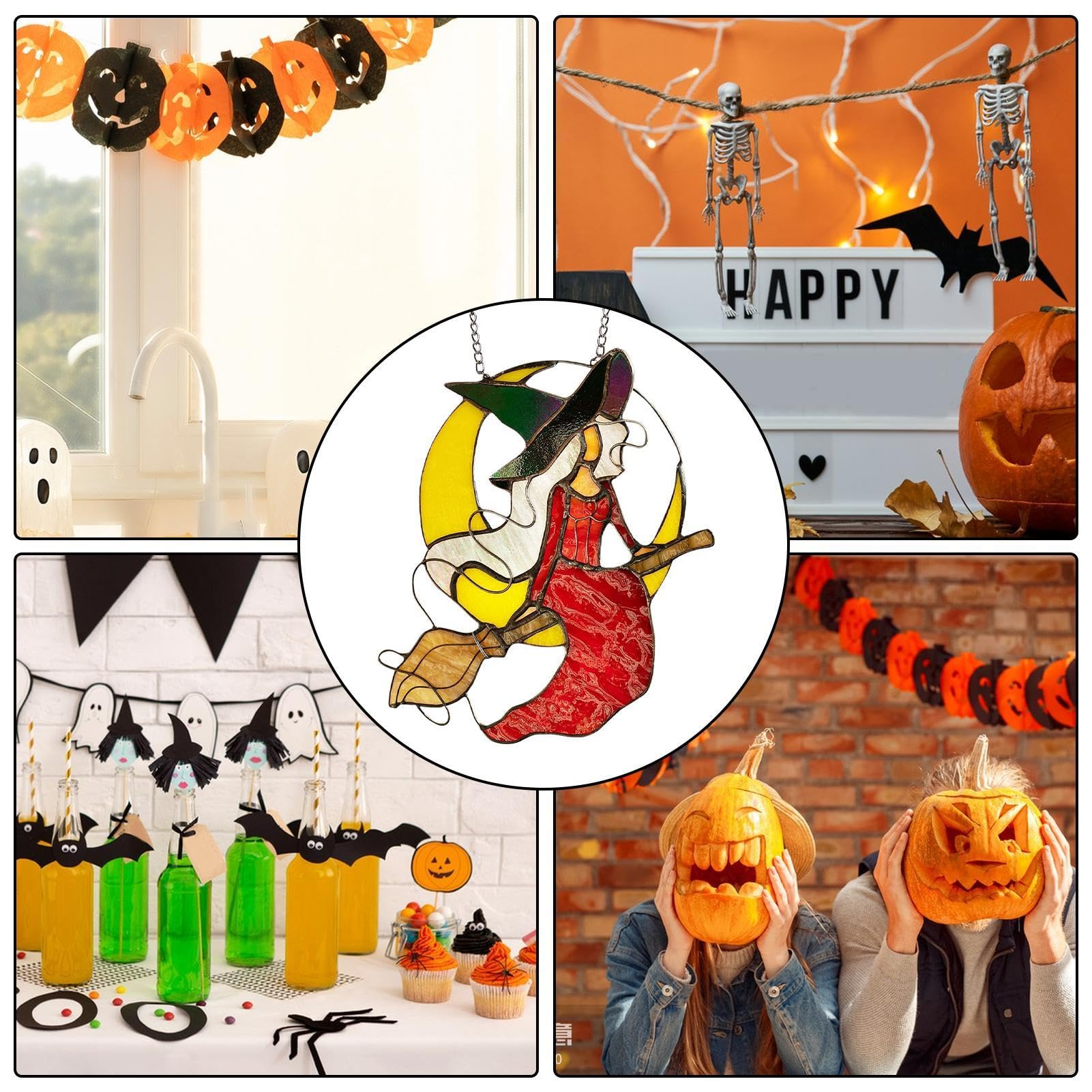 Amazon.co.jp: 魔女のサンキャッチャー、魔女のステンドグラス