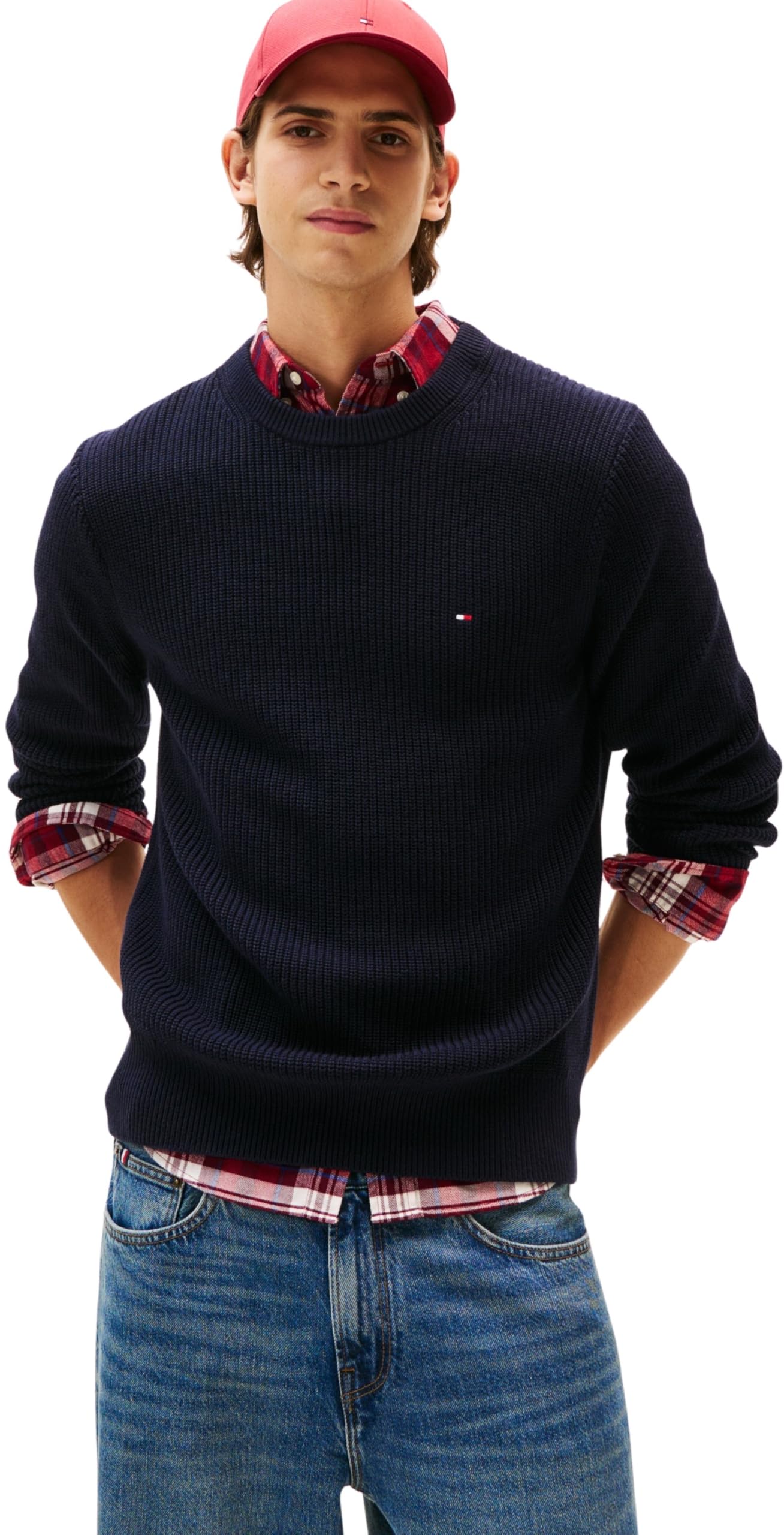 Tommy Hilfiger Herren Pullover Rib Crew Neck Strickpullover