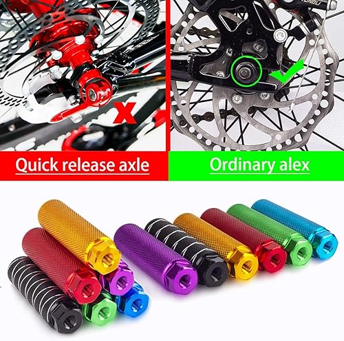 Miniatura 20 de Clavijas de bicicleta 2 unids aleación de aluminio antideslizante plomo pie bicicleta clavijas 3/8 pulgadas ejes Rojo