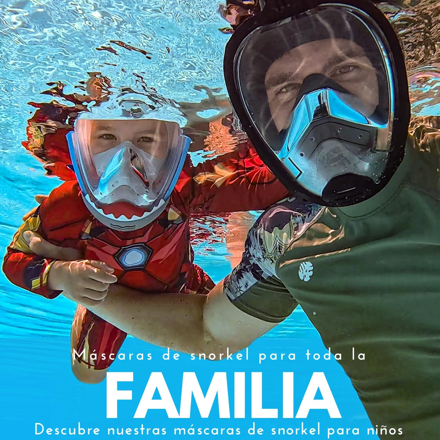Khroom Máscara Snorkel Adulto Seaview Pro | Nuestra Mejor máscara de Buceo | Máscara Facial Completa Segura de CO2 para Snorkeling |Mascarilla Facial Completa también para niños