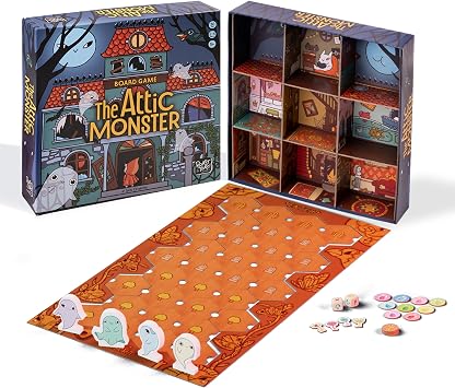 The Attic Monster | Family Board Game | Board Game for Adults and Family | Adventure Board Game | Ages 5+ | for 2 to 4 Players | Average Playtime 30 Minutes...