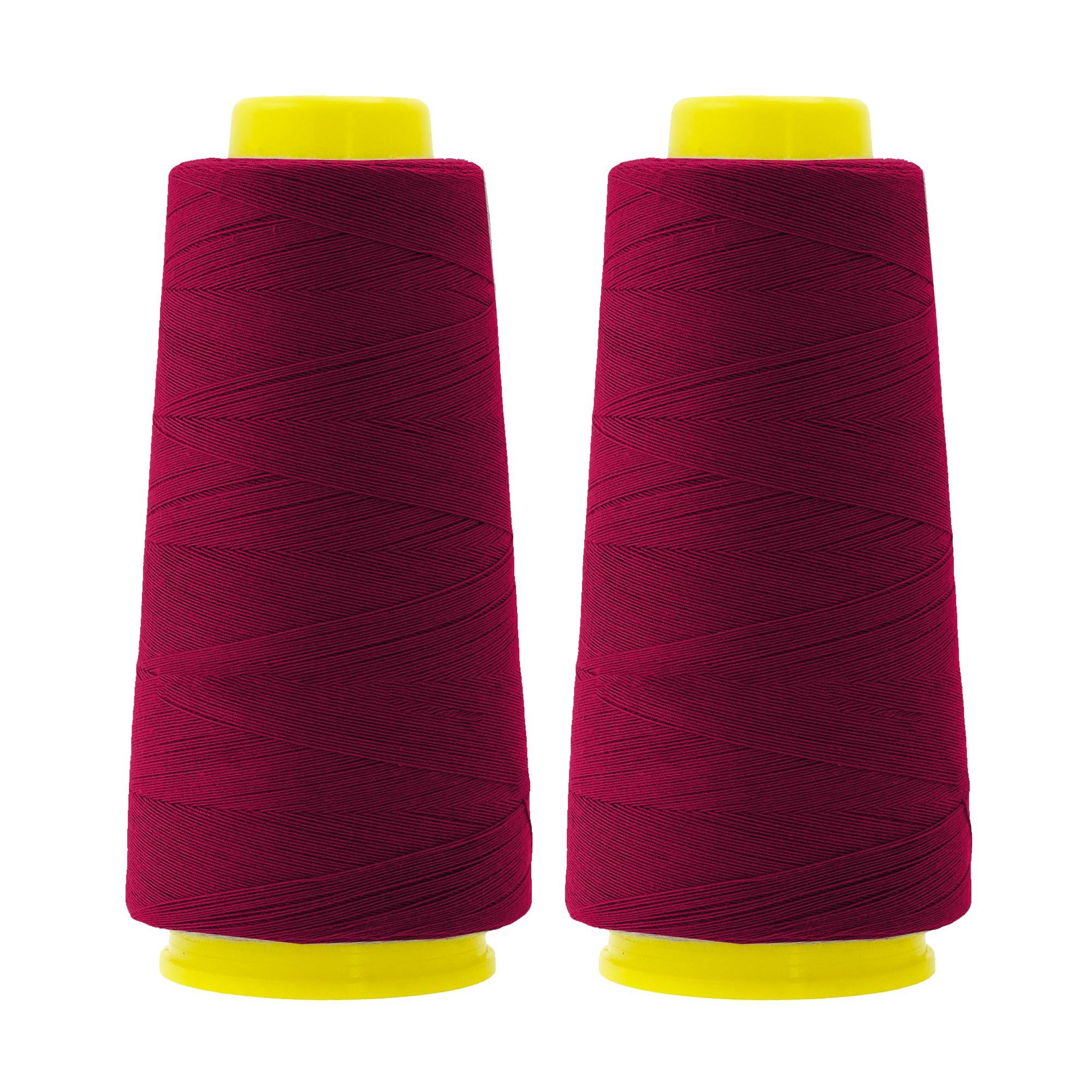 Mandala Crafts Burgundy Mercerized Cotton Thread Cones for Sewing Quilting