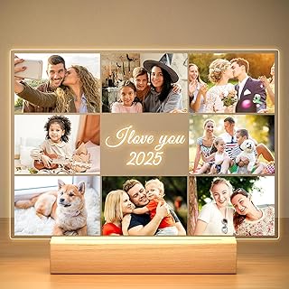 Custom Picture Frames with Photo, Personalized Photo Frame with Night Li...