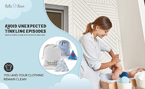 Miniatura 4 de Pee Pee Tipi Gatos con bolsa de lavandería 5 piezas bebé niño pee escudo esencial bebé niño peepeeeepee baby boy tipi escudo de orina cubiertas