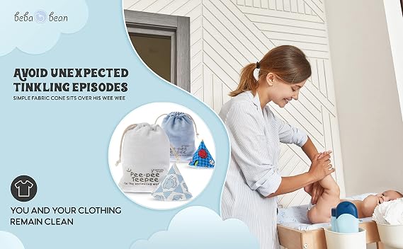 Pee-pee Teepee Terry Blue - Cello Bag,5 pack