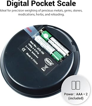 Horizon Ats-100 Digital Ashtray Scale, Precision Pocket Scale, 100g by 0.01g