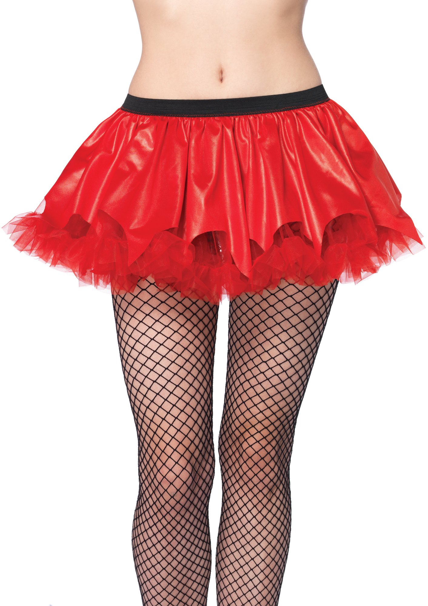 Leg Avenue Wetlook Petticoat Skirt Model (Red)