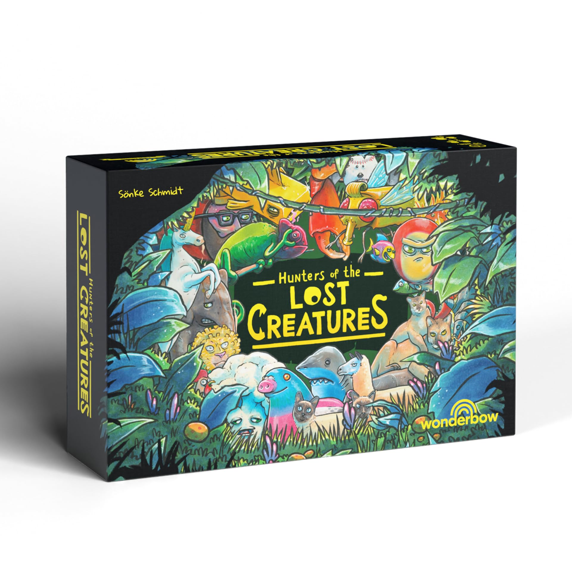 Wonderbow Hunters of The Lost Creatures - Fun Family Card Game Full of Puns - Perfect for Adults Teens and Kids - 15 Min, Ages 5+, 2-5 Players