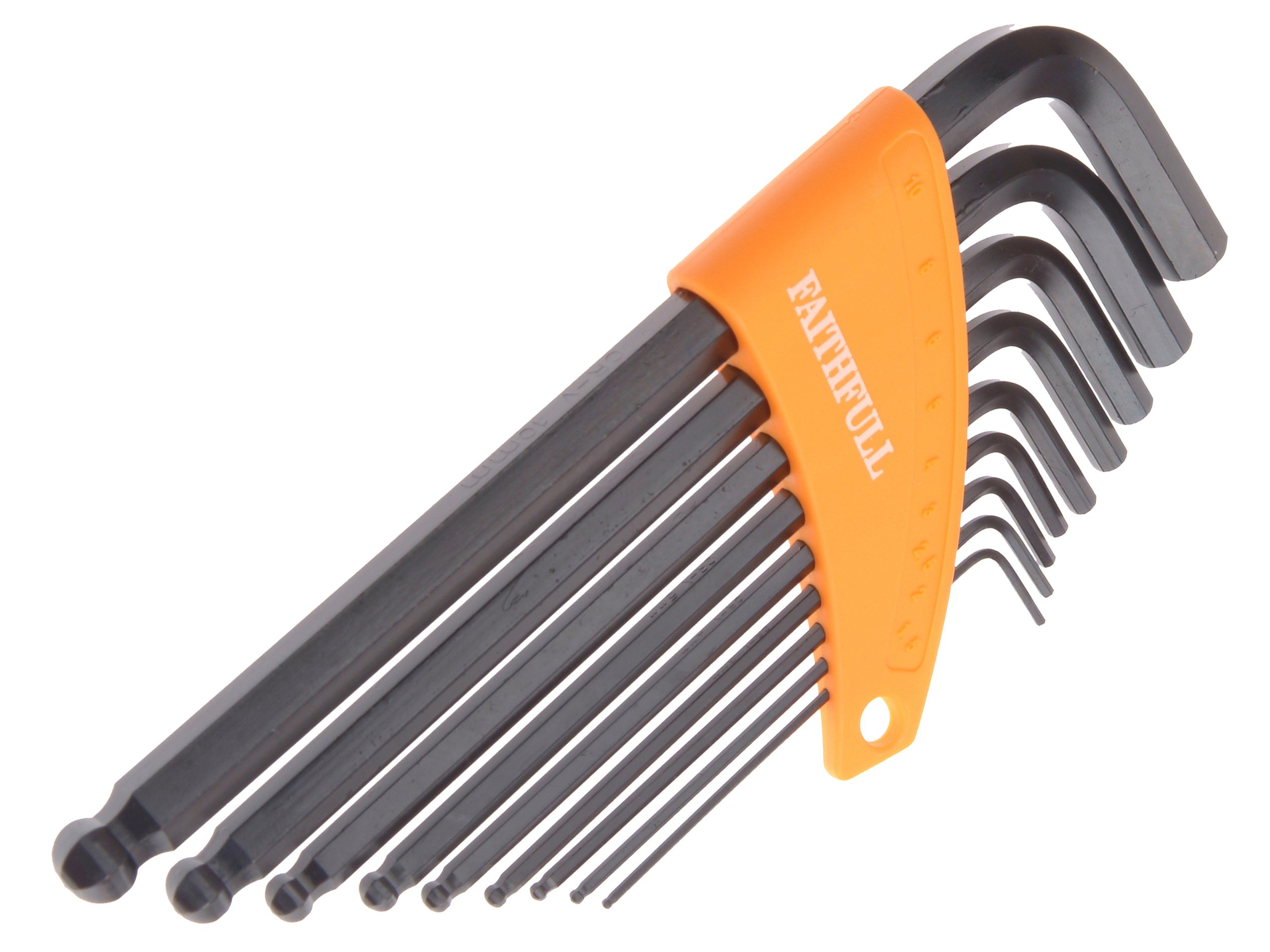 Faithfull Hex Key set (9) Metric Long Arm Ballend
