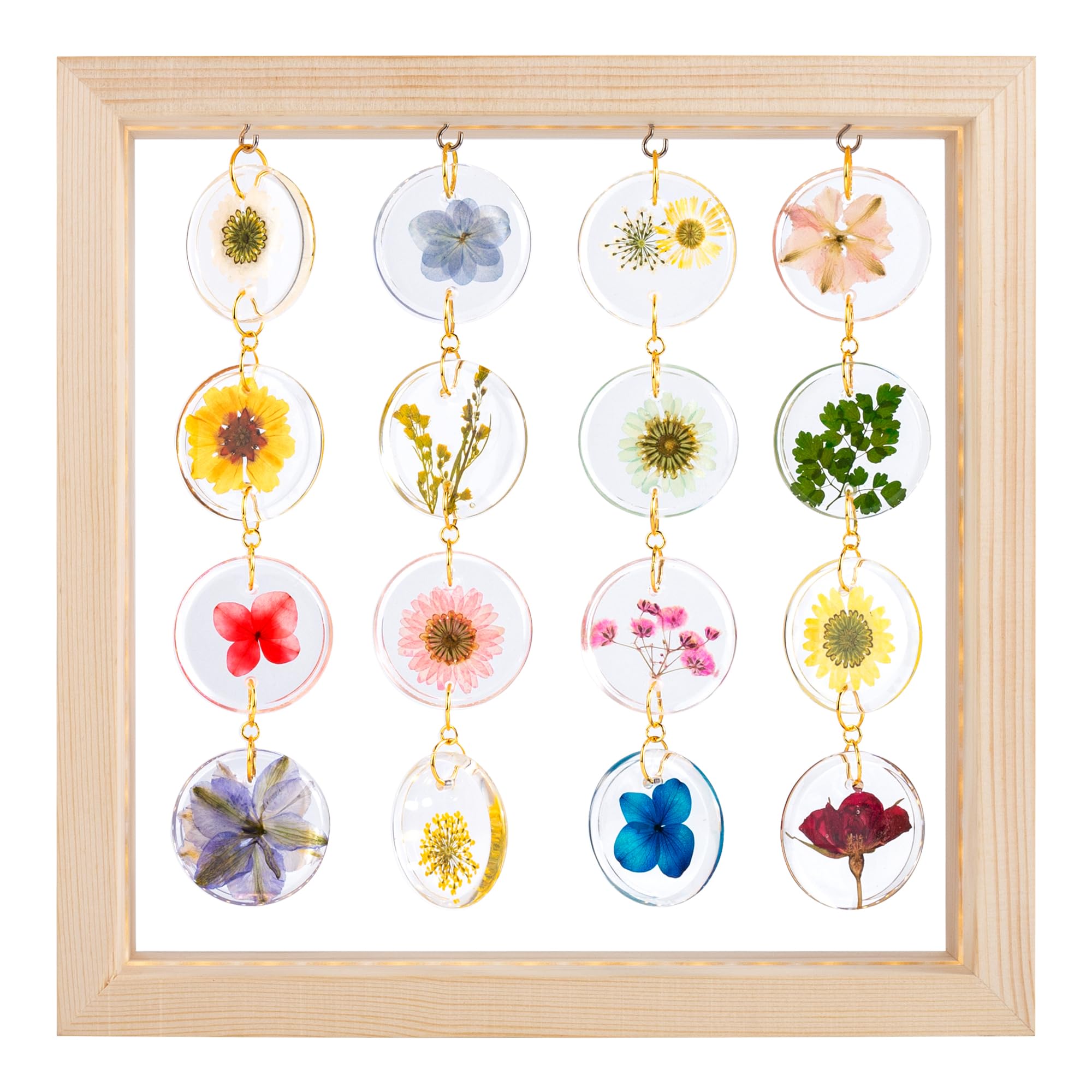 Lámpara LED de escritorio hecha a mano, 3 vías regulables, bonita lámpara de noche de flores prensadas con marco de madera para escritorio, mesa, dormitorio, sala de estar, oficina, bonita 8