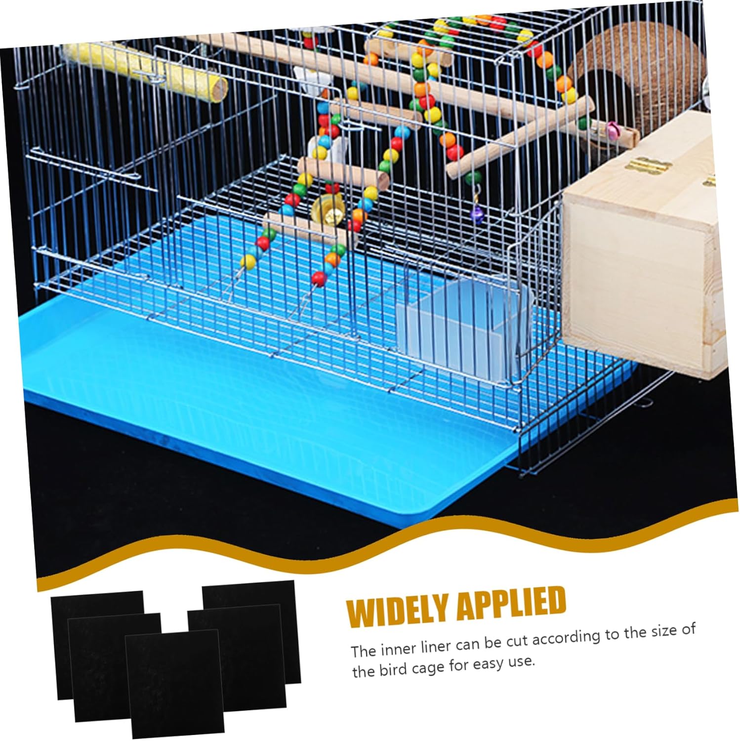 30pcs Disposable Bird Cage Bottom Water Absorbent Cage Liner Mats for Parrots Cuttable Pads Clean and Healthy