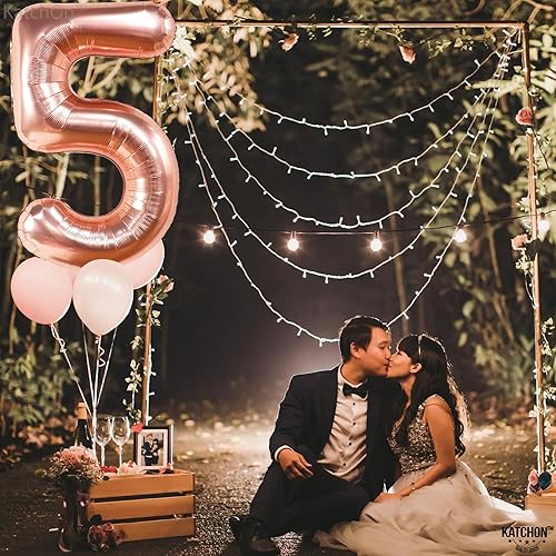 Miniatura 1005 de KatchOn, Globo dorado gigante del número 8 de 40 pulgadas, globo dorado del número 8 para decoraciones de cumpleaños de 8 años para niñas