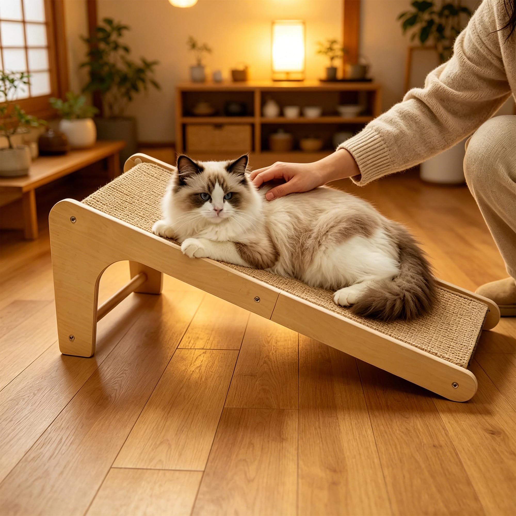 Griffoir pour Chat, Panneau à griffer de 69 cm de Haut pour Chats d'intérieur, Poteau à griffer en sisal, Protection pour Meubles, Meuble en Forme de L pour Tous Les Chats, pour Jouer et se détendre.