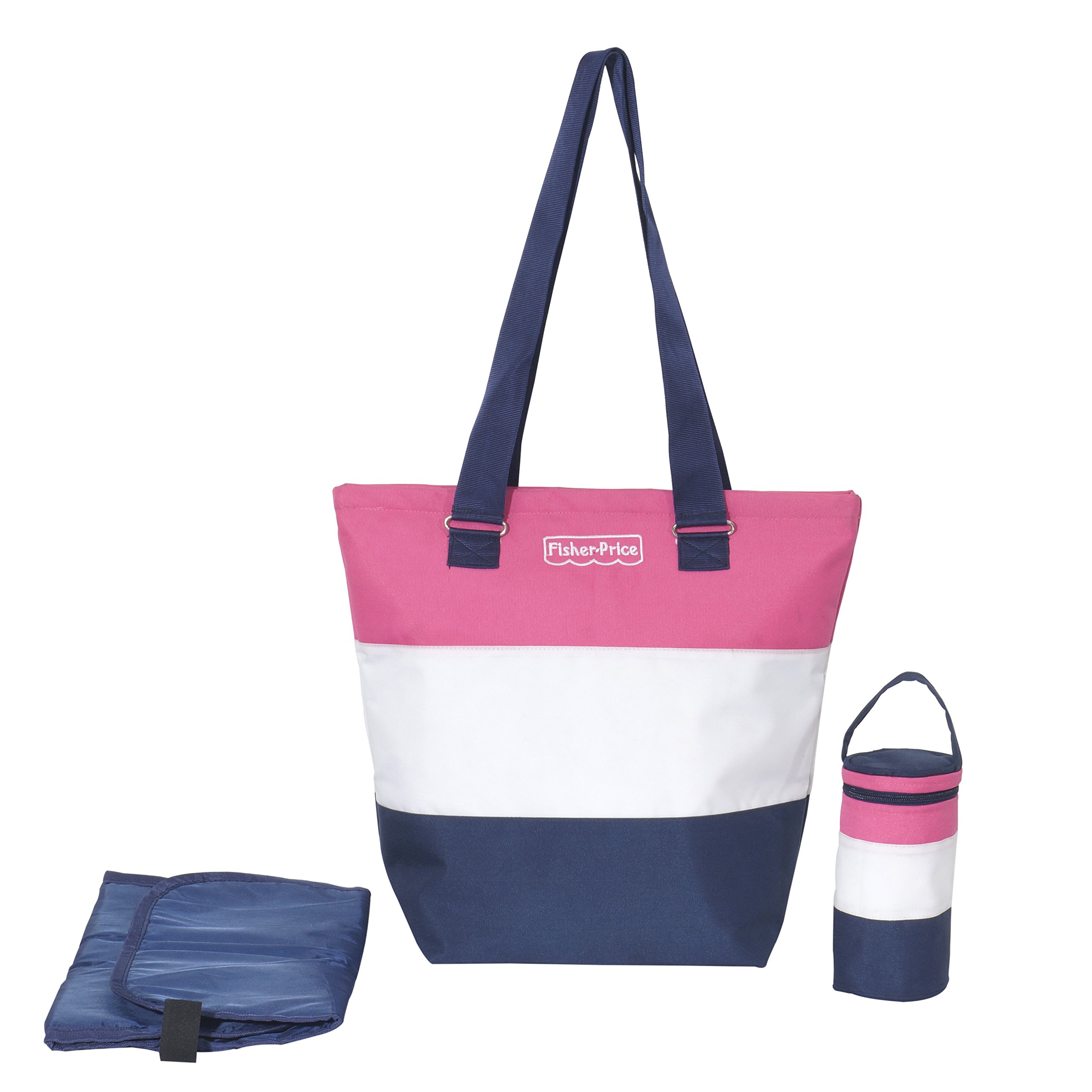 PrettyKrafts Polyester Preppy Diaper Bag (Pink-Blue) - Set of 5-image-19