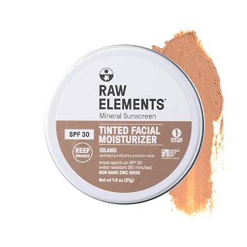 Raw Elements Ultra-Moisturizing Tinted Face Sunscreen, Island, 1-Pack