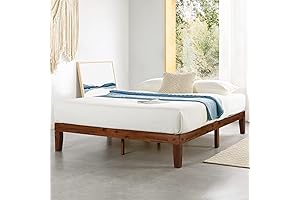 Mellow Walnut King Size Bed Frame with Wooden Slats