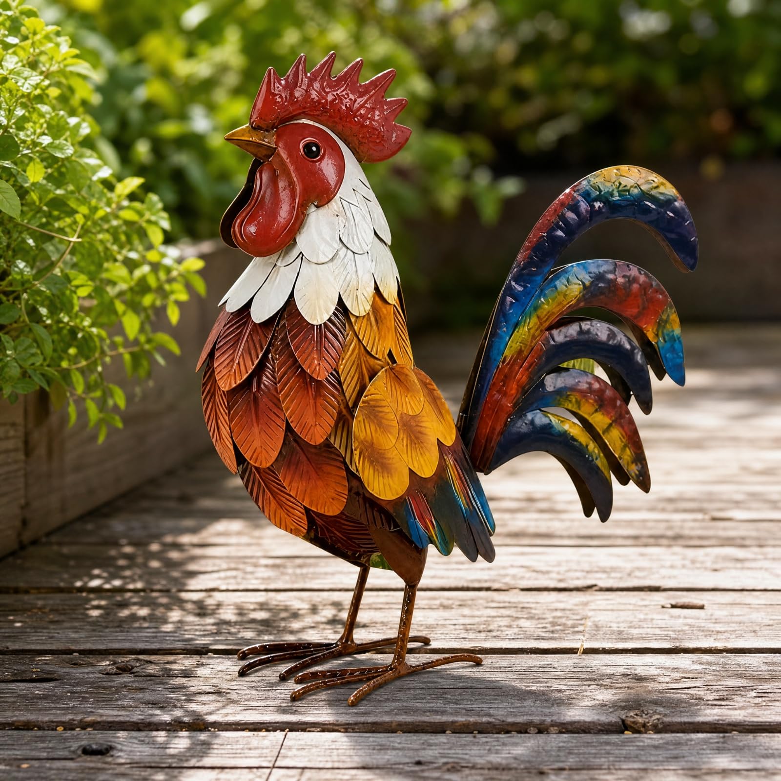 Decorativo da Giardino in Ferro Colorato con Scultura Tridimensionale per Esterno E Interno Adatto per Aiuole E Terrazze