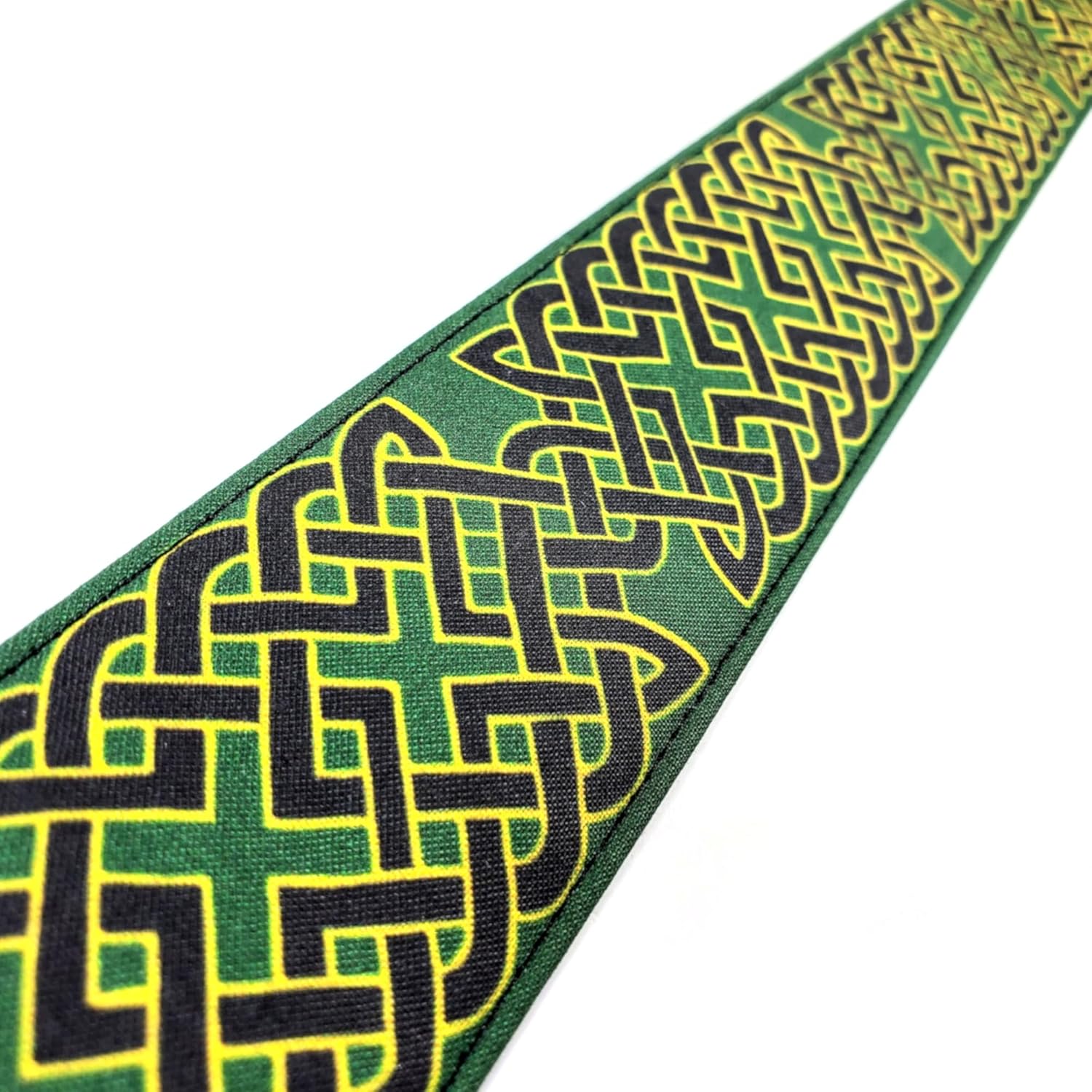 Celtic Guitar Strap, Irish Knots Guitar Strap, Genuine Leather Ends, Includes 2 Strap Locks & 1 Pick. Adjustable Strap, For Bass, Electric & Acoustic Guitars Gift for Guitar Players Men, Women & Kids