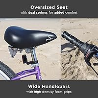 Vista 4 de Sixthreezero Urban Lady Beach Cruiser - Bicicleta híbrida de 3 velocidades para mujer