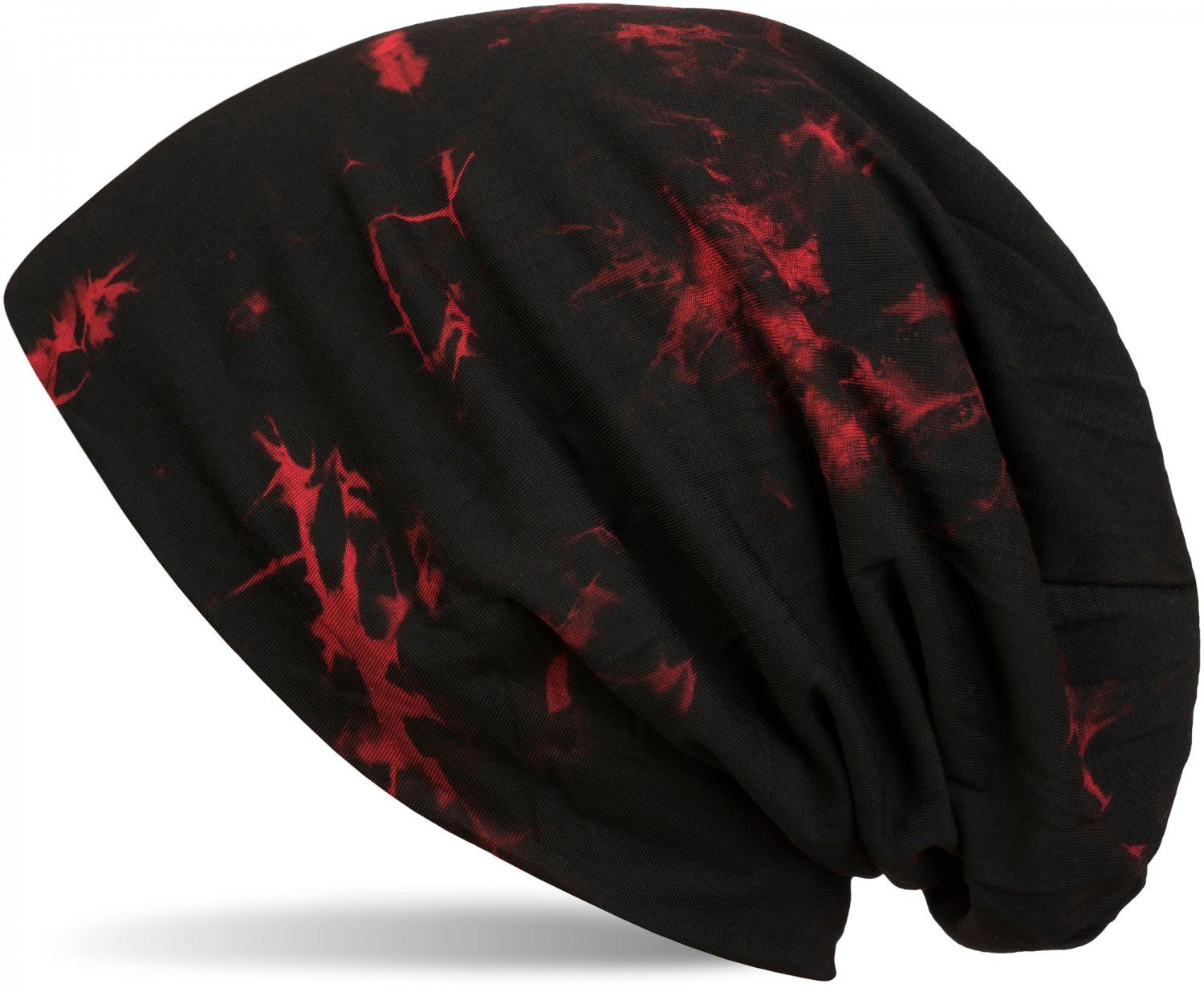 styleBREAKERBeanie Hat with Batik Pattern, Vintage Washed Look, Slouch Longbeanie, Unisex 04024081