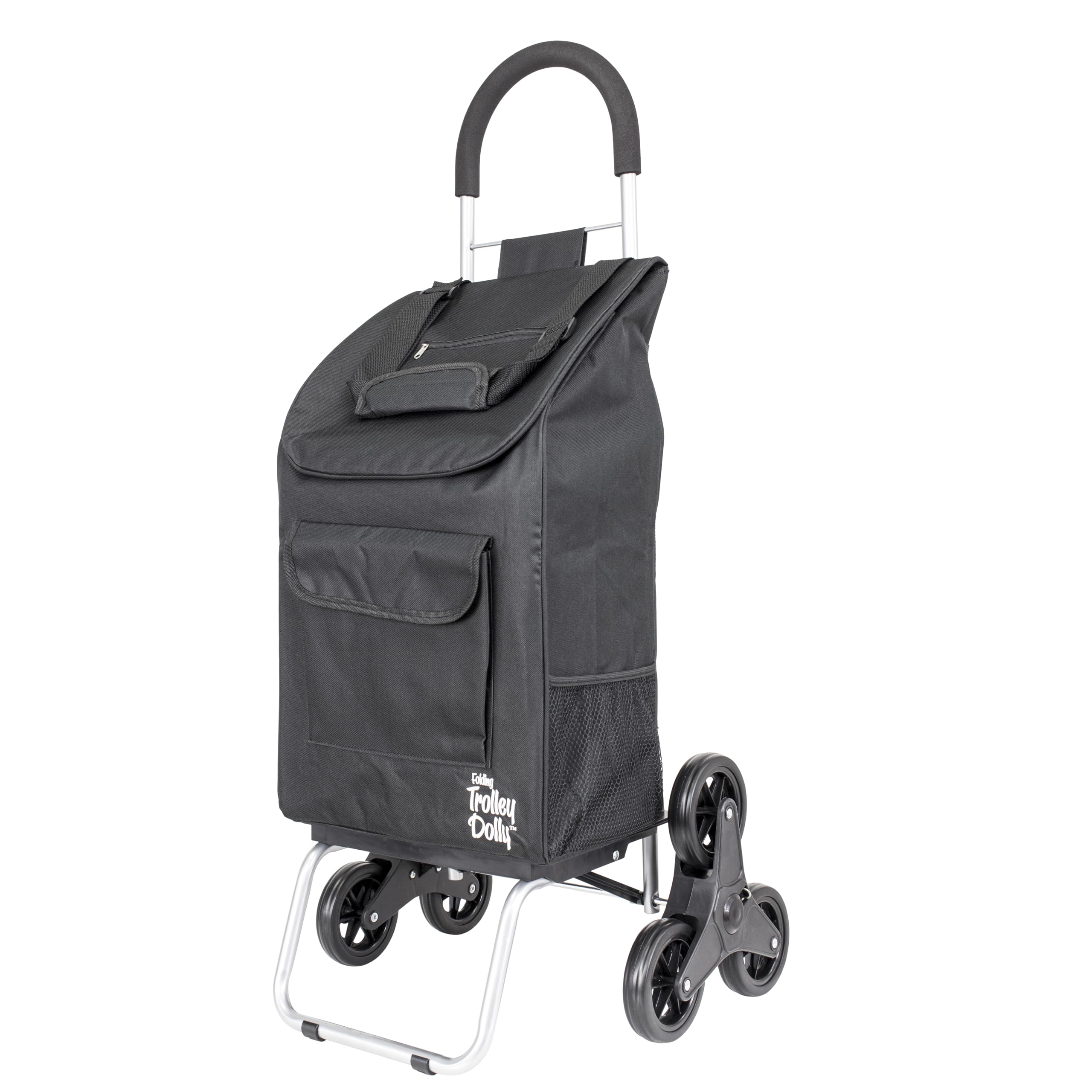 dbest Products Carrello montascale, carrello con cinghie per zaino, carrello della spesa pieghevole, appartamento condominiale, nero