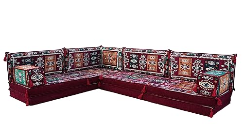 arabicsofa Corner Floor Seating Cushions with Backrest Pillows – Boho