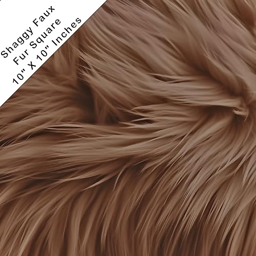 Miniatura 100 de FabricLA Cuadrado de piel sintética lanuda – 30 x 30 pulgadas precortado – Utiliza tela de piel sintética para bricolaje, decoración de piel