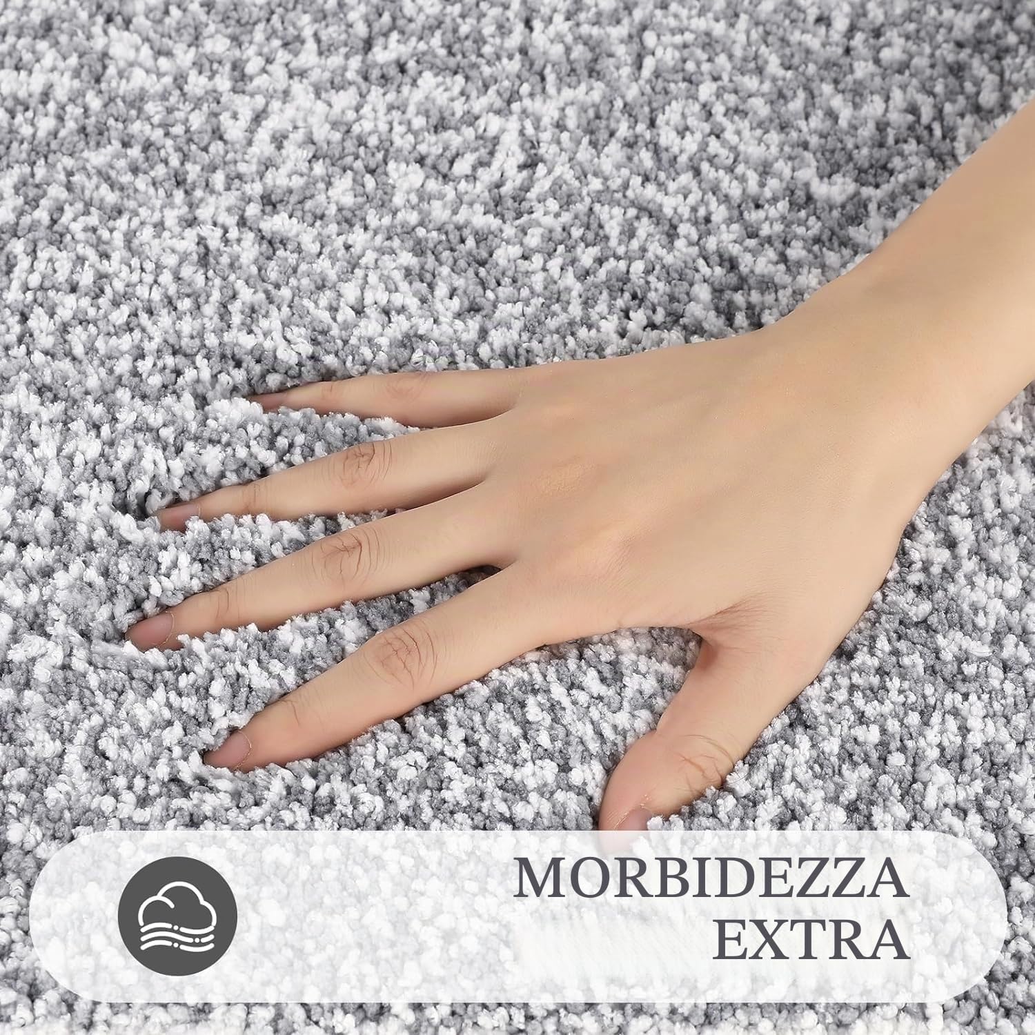 Pauwer Tappeto Bagno 3 pezzi, Morbido Tappeto Doccia Super Assorbente, Tappetino Bagno Antiscivolo, Lavabile in Lavatrice, Peloso Tappetino Doccia in Microfibra, a Forma di U, Tappetini Bagno per Wc