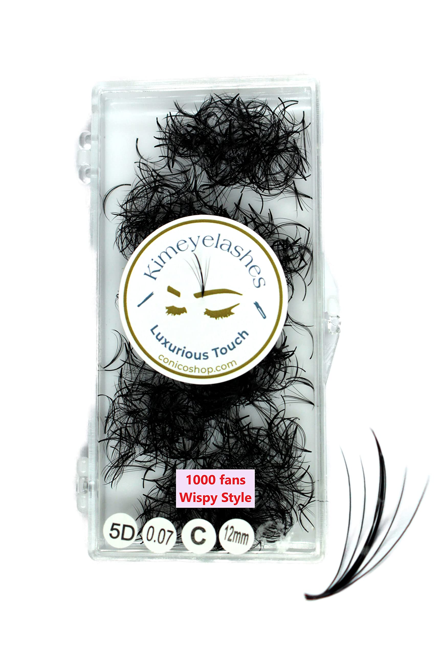 Premade Wispy Fans EyeLash Extensions Spikes 5D 7D 1000 Promade Fan Mixed Lengths 9mm-16mm Curl D - C Professional Volume Lash (0.07 5D C 9mm)
