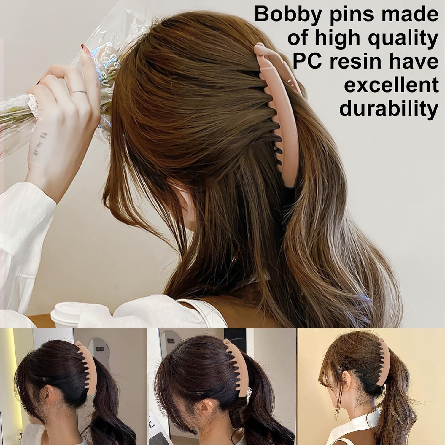 6 Pack Banana Clip for Women,Large Banana Hair Clips for Thin Fine Thick Hair,Strong Claw Clips for Hair (6) (6) - Image 2