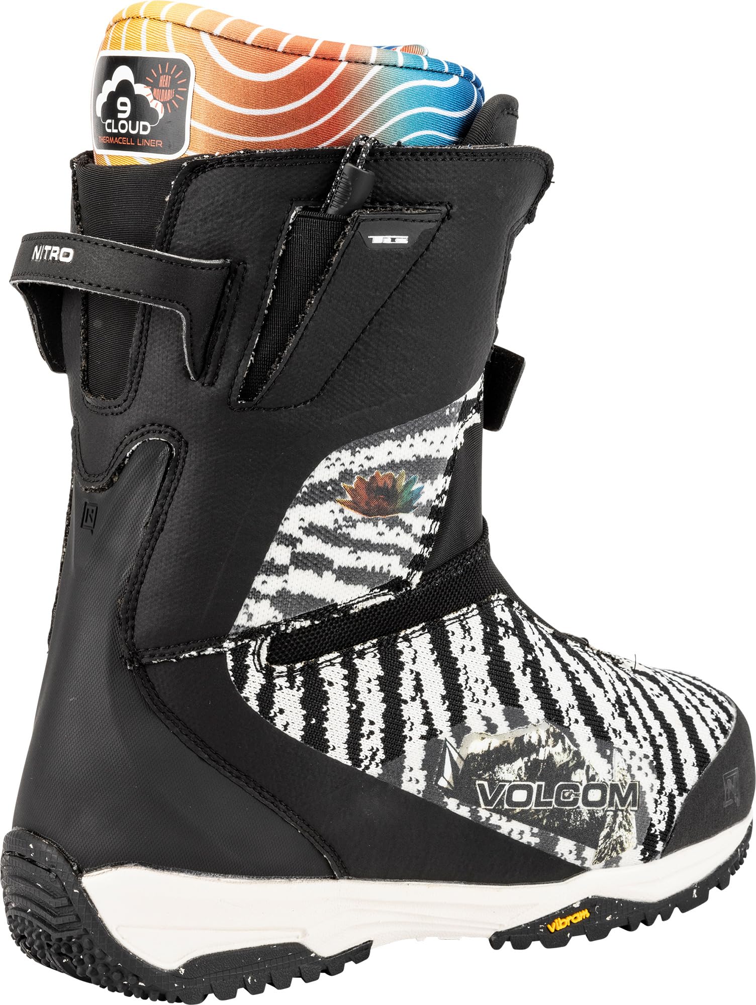 Nitro Skylab TLS Bottes de Snowboard pour Homme All Mountain Freeride Premium Système de laçage Rapide Bottes de Snowboard, X Volcom, MP 28.0 // EU 42 2/3 // US 10