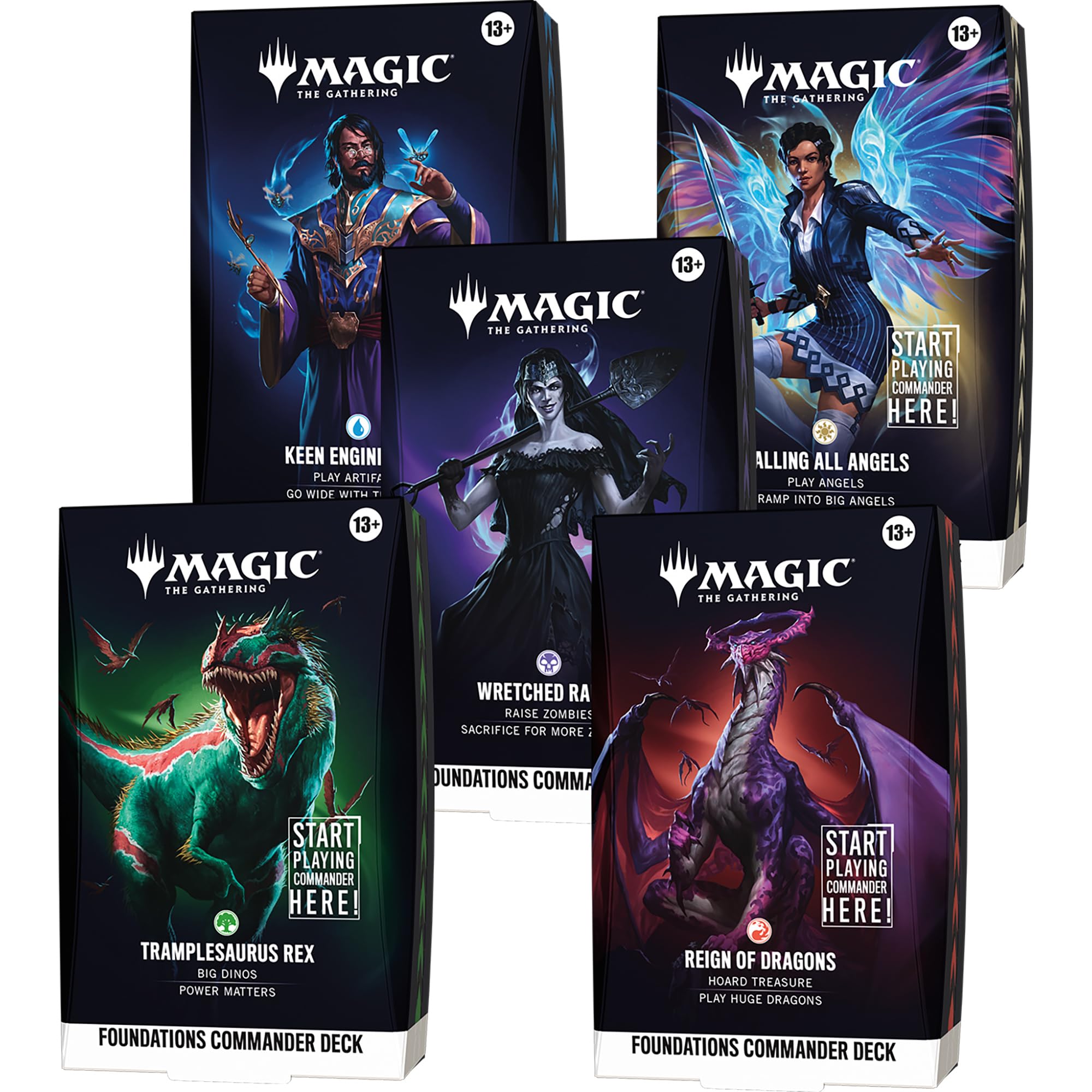 Amazon.com: Magic: The Gathering Foundations Commander Deck Bundle