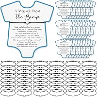 Vista 1 de Chuangdi 50 juegos de regalos de baby shower para invitados, lindas pulseras de corazón con tarjetas de deseos, pulseras para regalos de fiesta