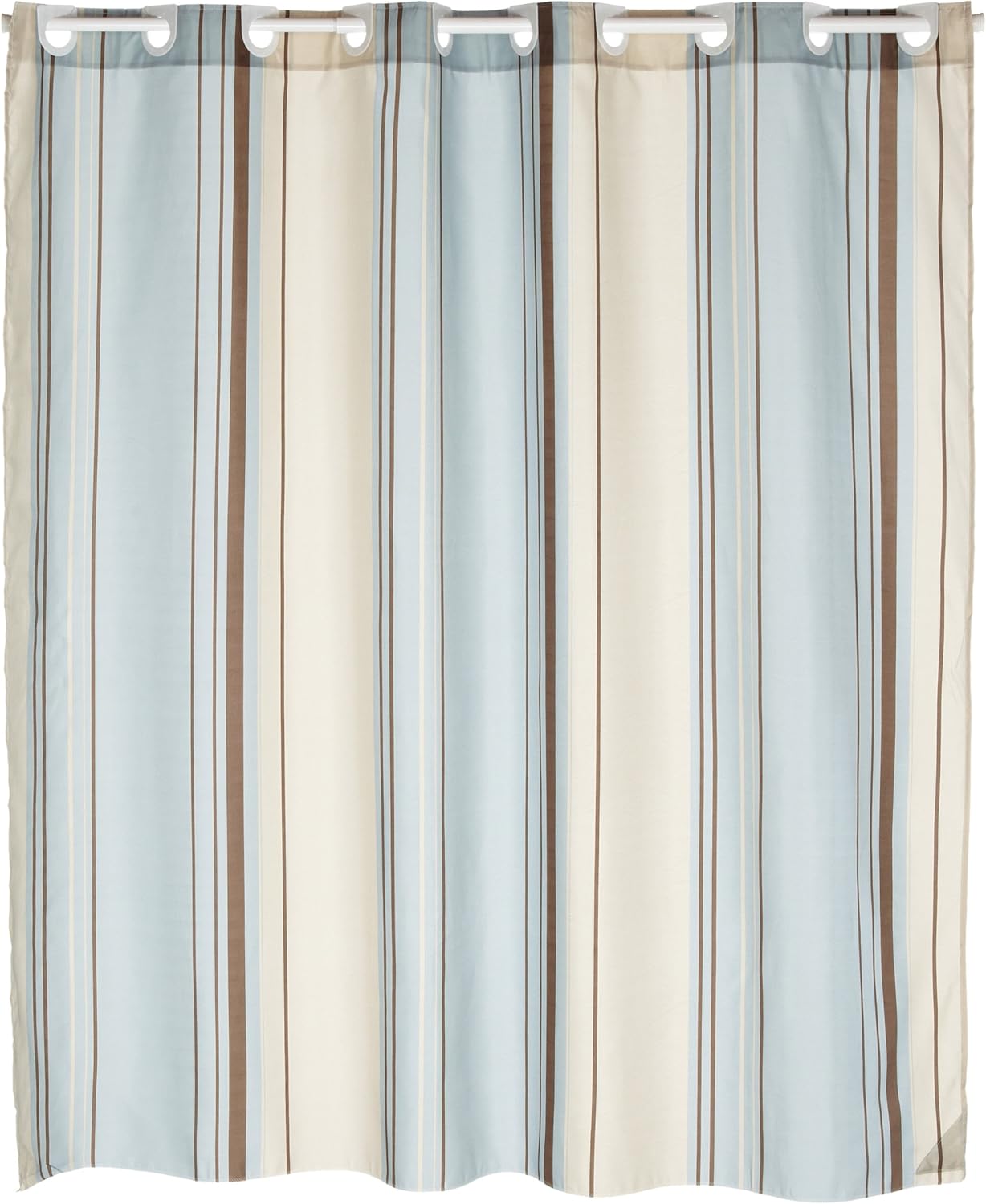 Carnation Home Fashions EZ On Fabric Shower Curtain, Brown Circles