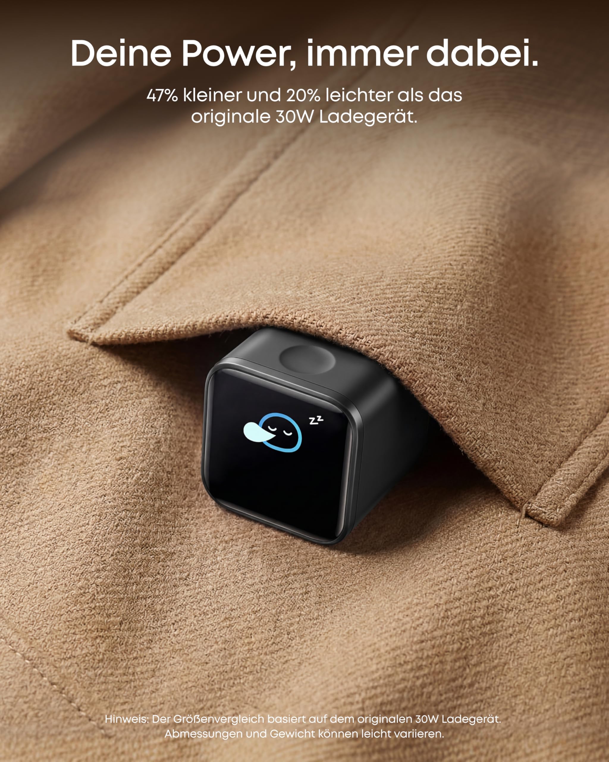 Anker Smart Ladegerät Nano 45W USB C GaN Schnellladegerät mit Display und Schonmodus für iPhone 17/16/15 iPad MacBook