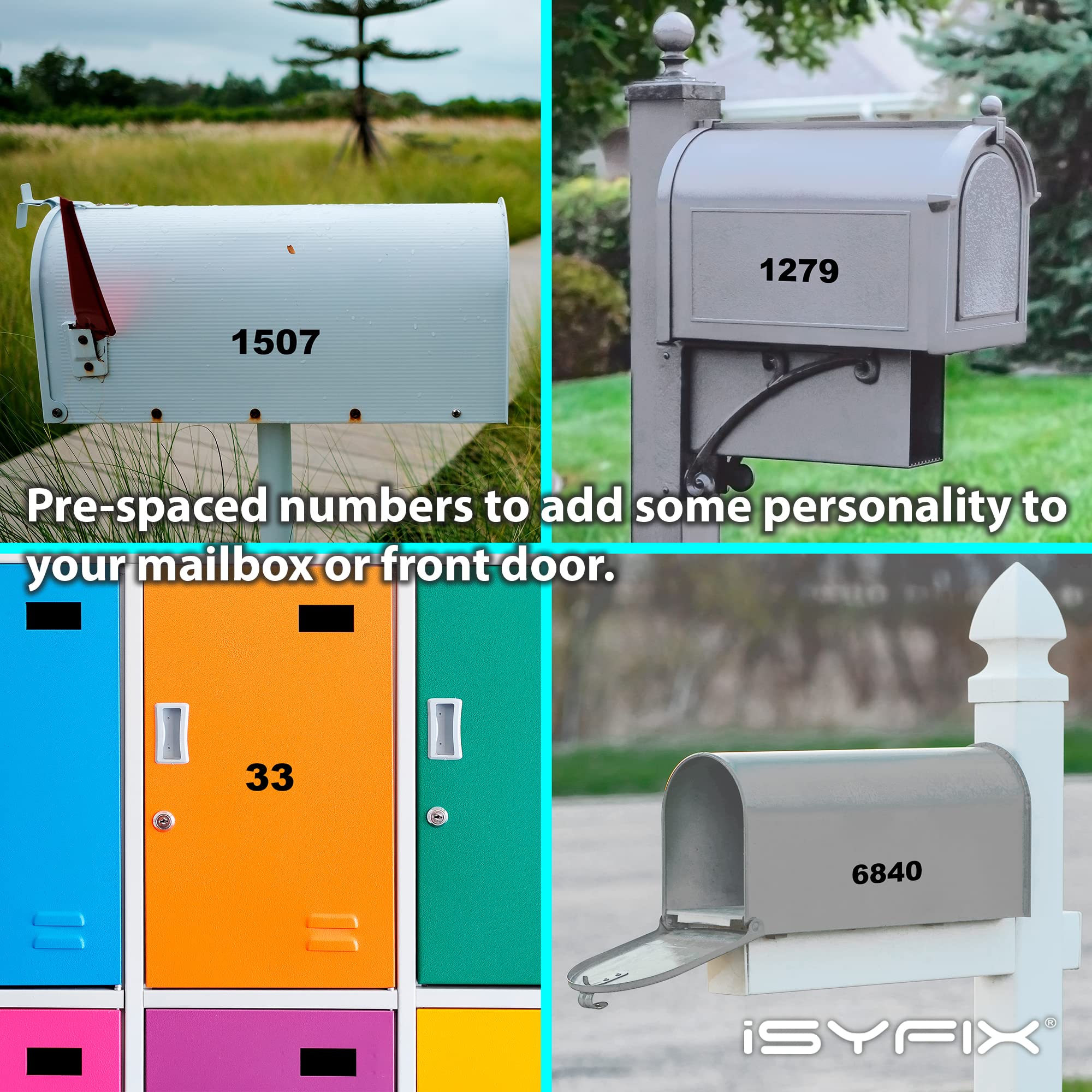 Email Box Pick Signage Stick 2-Inch Brass Mailbox Numbers - Pick Your Numbers Applique ...