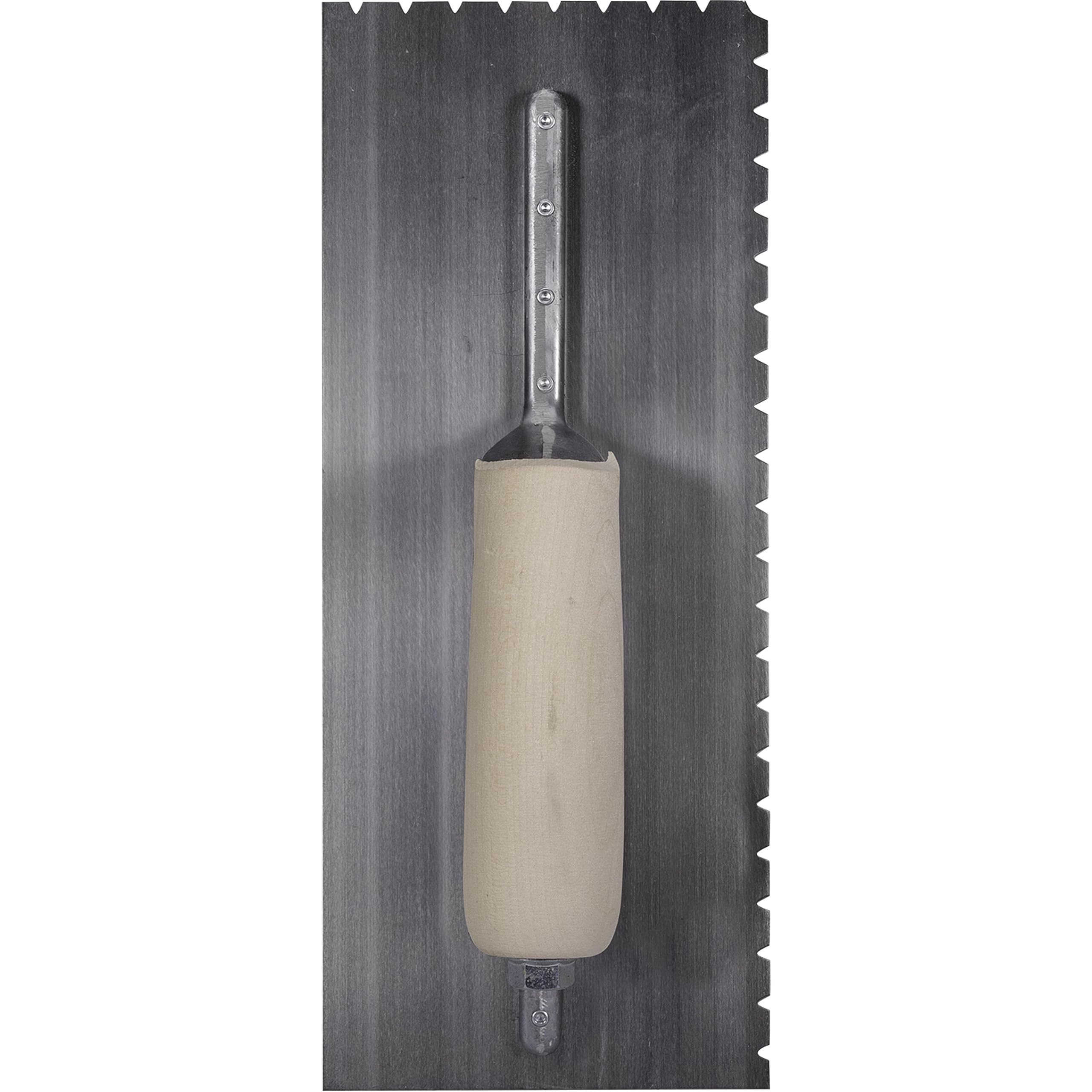 MARSHALLTOWN 702SDL Left-Handed Square Notch Trowel – 6x6x6 Mm, 11x4.5" Flexible Steel Blade, USA Made