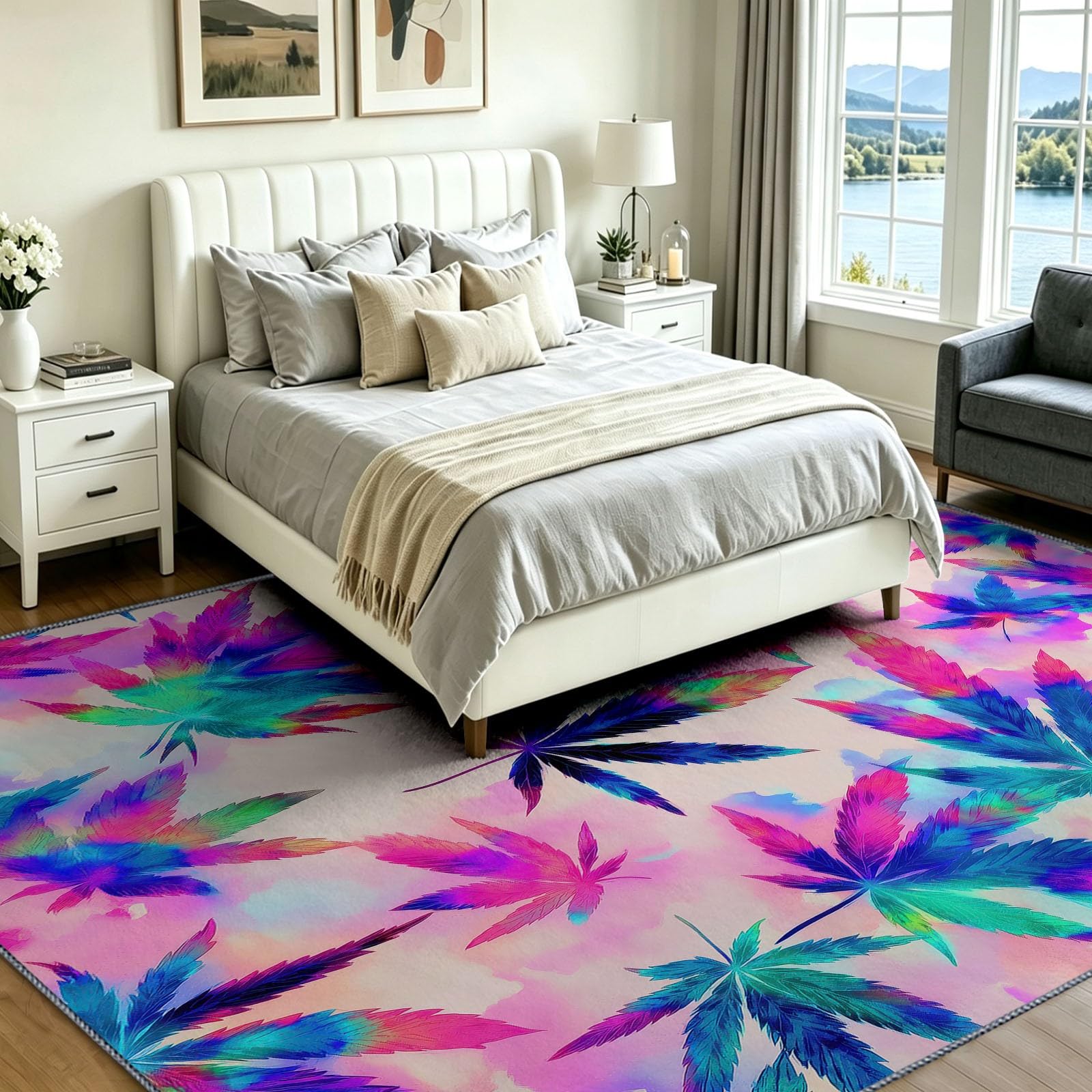 Dreamy Rugs - Alfombra lavable para salón, 80 x 150 cm