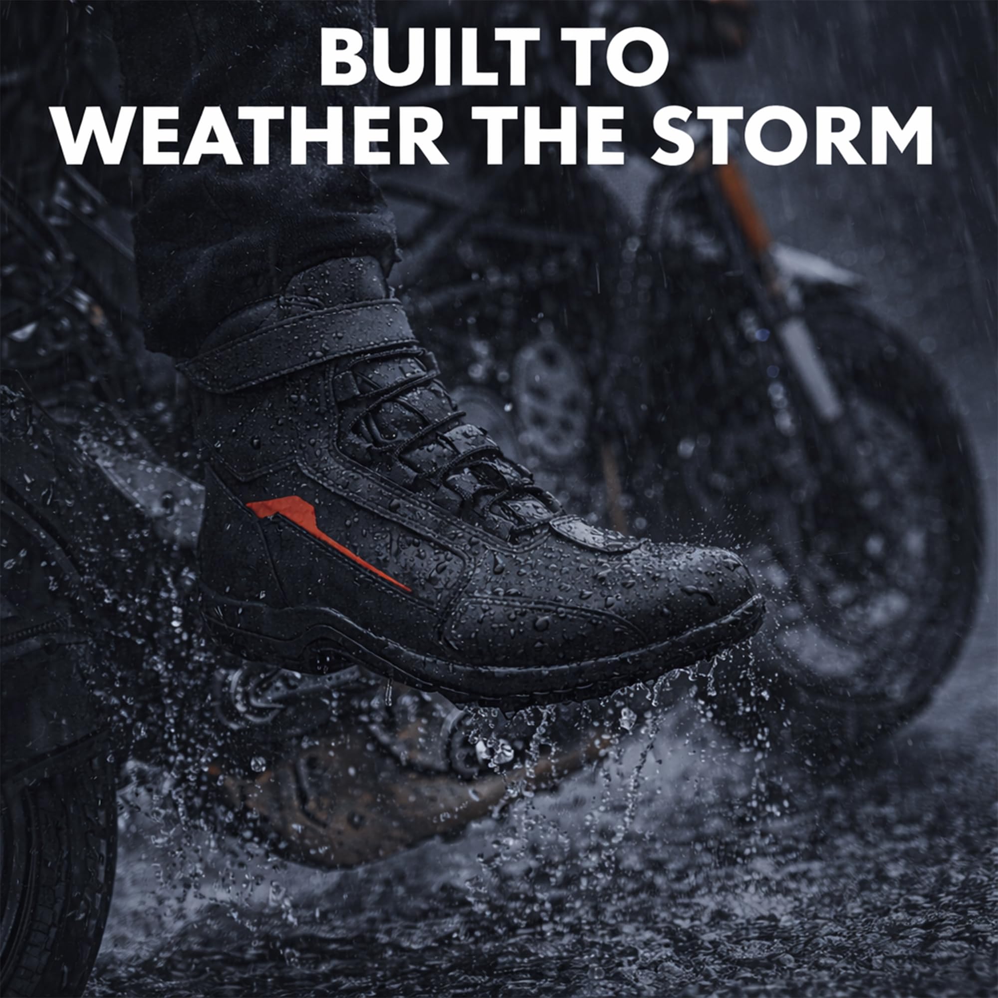 Leather Motorbike Boots Motorcyle Shoes CE-Approved Waterproof Protective Boots – Short Ankle Touring Armour & Anti-Slip — view 6