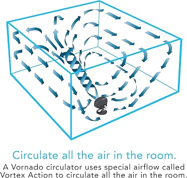 Medium Full Room Air Circulation Fan, Black