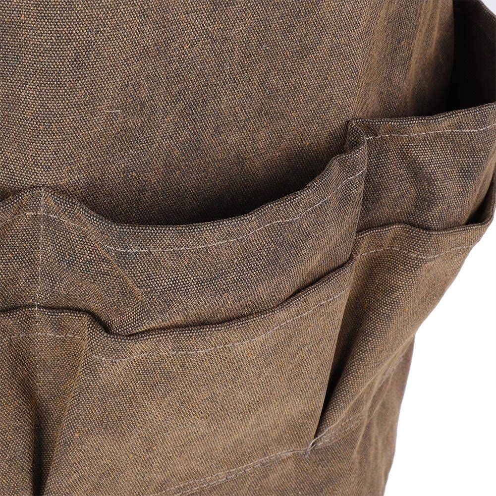 TOPINCN Delantal Trabajo Madera Delantal Impermeable Multiusos Con Bolsillos Herramientas Taller Jardín 11 Bolsillos Herramientas Cinturón Cuero Ajustable Adecuado Hombres Mujer