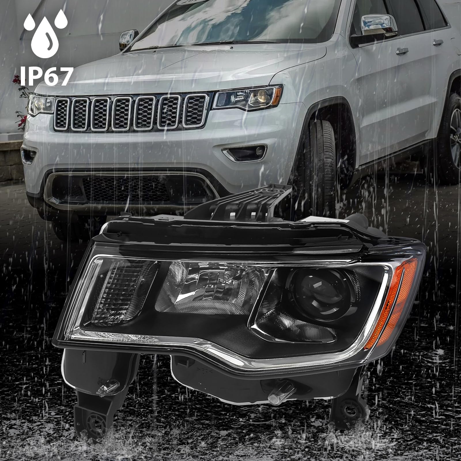 Amazon.com: Huray Left Headlight Assembly for Jeep Grand Cherokee 