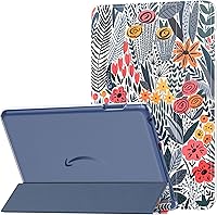 Vista 16 de MoKo Funda para tablet Yaxa Kindle Fire HD 8 y 8 Plus (12/10ª generación, 2024/2022/2020) de 8 pulgadas, funda de piel sintética con triple